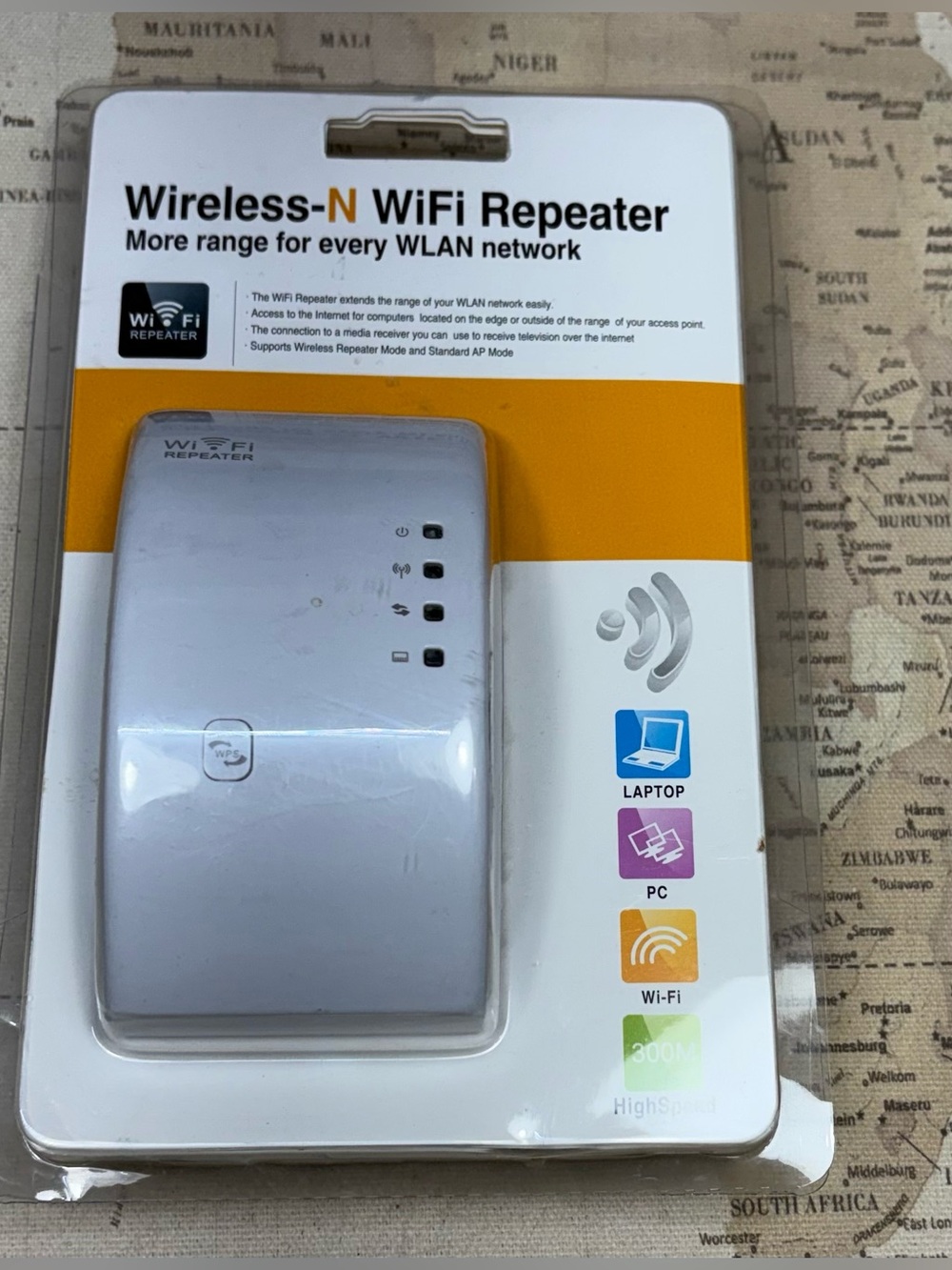 300Mbps Wireless-N WiFi Repeater Range Extender Signal Booster 2.4GHz WPS AP new